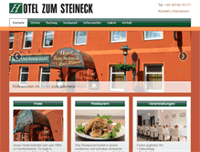 Tablet Screenshot of hotel-zum-steineck.de